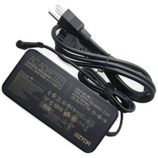 fe49af29ed80dbf17d5c7170299bf6aa-md Replacement Asus Laptop Power Adapter, 19.5 Voltage, 7.7A Output Current, 150 Watts Power, Black | A17-150P1A